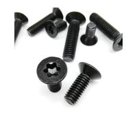 M2 M2.5 M3 M4 M5 M6 M8 Nero 304 A2-70 Vite a testa svasata piatta Torx a sei lobi in acciaio inossidabile(50mm,10pcs M4)