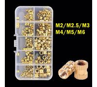 M2 M2.5 M3 M4 M5 M6 Ottone Inserto Termico Dado Hot Melt Nutinsert Filettatura Zigrinata Doppio Twill Incorporamento Dadi Accessori Per Stampanti 3D