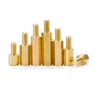 M2 M2.5 M3 M4 M5 M6 Supporto per scheda madre in ottone, pilastri di supporto per scheda filettata esagonale, staffe per rack, distanziatori, viti M5 (filettatura 7 mm) - 20 mm - 20 pezzi