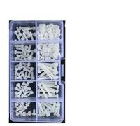 M2 M2.5 M3 M4 M5 Vite in nylon bianco, dado, rondella, set di viti in nylon, testa svasata, testa cilindrica, croce, bullone, plastica, Phillips, isolato(M3 (1 set))
