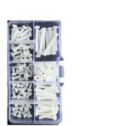 M2 M2.5 M3 M4 M5 Vite in nylon bianco, dado, rondella, set di viti in nylon, testa svasata, testa cilindrica, croce, bullone, plastica, Phillips, isolato(M4 (1 set))