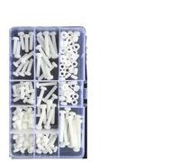 M2 M2.5 M3 M4 M5 Vite in nylon bianco, dado, rondella, set di viti in nylon, testa svasata, testa cilindrica, croce, bullone, plastica, Phillips, isolato(M5 (1 set))