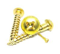 M2 M2.5 M3 M4 M5 Viti autofilettanti a croce Phillips a testa tonda a metà tonda in rame puro ottone 10 pezzi, 10 pezzi, M4x16mm