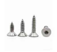 M2 M2.6 M3 M4 M5 M6 Vite for legno a testa piatta in acciaio con esagono incassato a testa svasata(8mm,M2.6 50pcs)