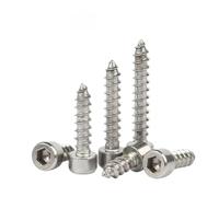 M2 M3 M3.5 M4 M5 M6 Esagonale A Esagono Incassato Testa Vite Autofilettante Grado 8.8 Nero/Nichel Zinco Testa A Brugola Vite for Legno mobili(Nickel Zinc Plated,M3.5X30mm(50PCS))