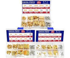 m2 m3 M4 esagonale in ottone filettato Standoff Hexanonal pilastro distanziale supporti vite dado bullone scheda madre Standoff assortimento kit accessori per prototipi PCB, drone quadricottero, computer Circuit Board 360PCS