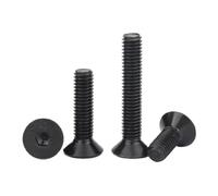 M2-M8 Testa a brugola in acciaio inossidabile 304/Vite a testa svasata piatta con esagono incassato in acciaio nero 10 pezzi, Acciaio nero, M8x25mm