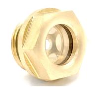 M20x1.5mm Metric Male Brass Oil Level Sight Glass Window Hex Head For Air compressor Gearbox