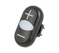 M22S-DDL-S-X4/X5 Interruttore: doppia asta.Pos: 1 22 mm nero IP66 Pulsante: p...