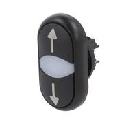 M22S-DDL-S-X7/X7 Interruttore: doppia asta.Pos: 1 22 mm nero IP66 Pulsante: p...