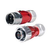 M24 2/3 pin IP68 impermeabile resistente metallo filo connettore paratia bloccaggio a vite connettore circolare distanza di dispersione (tipo F set, 2P)