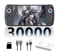 M27 Console Portatile Console di gioco portatile 31000+ Giochi,30+ Emulatori,Sistema EmuELEC,1024*600P Schermo IPS da 7 pollici console di videogiochi retrò,30+ Lingua,3000mAh,Plug and Play (128G)