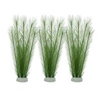 M2cbridge Piante acquatiche artificiali in seta verde, decorazione per acquario, confezione da 3 pezzi, 30,5 cm