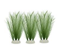 M2cbridge Piante acquatiche artificiali in seta verde per acquario, decorazione per acquario, confezione da 3, 20,3 cm
