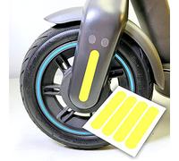 m2medien 4 adesivi - Strisce ovali adatte per scooter Segway Ninebot Max G30d (giallo fluo)
