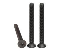 M3 * 16/18/20/22/25/28/30/35/40/50mm Nero Acciaio al carbonio Testa svasata piatta Vite a esagono incassato 50 Pz, 50 pezzi, M3x35