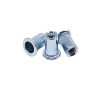 M3-M12 Inserto cieco svasato a testa piatta Rivnut semi-esagonale in acciaio al carbonio(Type A,80pcs M6)