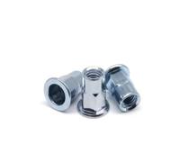 M3-M12 Inserto cieco svasato a testa piatta Rivnut semi-esagonale in acciaio al carbonio(Type C,80pcs M6)