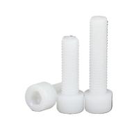 M3-M12 White Nylon Hex Bolt, DIN912 Socket Cap Head Plastic Screw 5-120mm(40mm,50pcs M4)