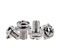 M3 M3.5 M4 M5 Rondella quadrata nichelata Due viti combinate Phillips Morsettiera Interruttore di dispersione Accessori(M3x6x7-30pcs)