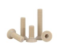 M3 M4 M5 M6 Bullone a testa svasata piatta concava in plastica PEEK resistente alle alte temperature(M3x12(2pcs))