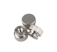M3 M4 M5 M6 M8 Dadi a testa zigrinata in acciaio nichelato con foro passante/foro cieco Manopole con impugnatura Dado a gradini(M3-D8x6 Through 5pcs)