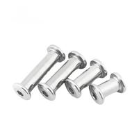 M3 M4 M5 M6 M8 M10 304 Acciaio inossidabile Rivetto for mobili con testa esagonale piatta e cava esagonale Connettore for giunto Manicotto Dado cieco(M4x16x5 x 10set)