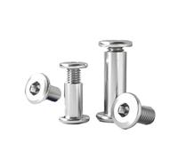 M3 M4 M5 M6 M8 M10 304 Acciaio inossidabile Testa esagonale piatta Rivetto for mobili Connettore Inserto Giunto Manicotto Cappuccio Dado a stecca(M6x10x8 x 4set)