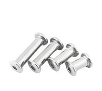 M3 M4 M5 M6 M8 M10 304 Acciaio inossidabile Testa esagonale piatta Rivetto for mobili Inserto connettore Giunto manicotto Dado cieco(M4x30x5 x 10set)