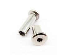 M3 M4 M5 M6 M8 M10 Lungo 4mm-100mm 304 A2 Mobili In Acciaio Inox Rivetto Connettore Inserto Giunto Manica Dado(10pcs M6,Long 60mm)