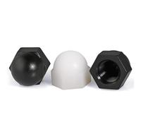 M3 M4 M5 M6 M8 M10 M12 Dadi ciechi in nylon bianco nero Isolamento in plastica Dado esagonale Esagonale Dado cieco Coperchio decorativo Dadi a cupola-M5,Black-50pcs
