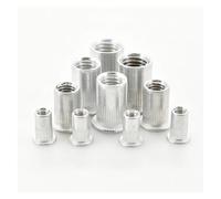 M3 M4 M5 M6 M8 M10 M12 Dado for rivetti piatti Inserto filettato metrico Dadi Carbonio/Acciaio inossidabile Rivnut metallici in alluminio Blocco Fix Dado di serraggio(Aluminum,M12 (50Pcs))