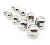 M3 M4 M5 M6 M8 M10 M12 M14 M16 304 A2-70 Acciaio inossidabile Dado esagonale Dado a ghianda Copertura semicircolare Dadi a cupola 1/50 pezzi(M8 10pcs)