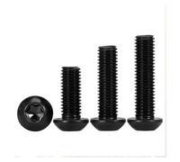 M3 M4 M5 M6 M8 M10 Vite a testa cilindrica a sei petali con bottone nero Acciaio di grado 10.9 Sicurezza antimanomissione(M10x30mm-3pcs)