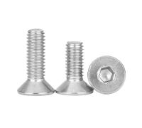 M3 M4 M5 M6 M8 Vite con filettatura sinistra in acciaio inossidabile Testa svasata piatta Phillips Lunghezza bullone 6-60mm(1Pc), Presa esagonale, M8x16mm