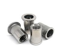 M3 M4 M5 M6 Testa Piatta/Piccola 316 A4-80 Acciaio Inox Inserto Rivetto Dado Testa Piatta Svasata 5/10/20-100 Pezzi(Small head,20pcs M5)
