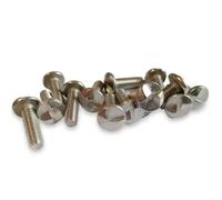 M3 M4 M5 M6 Viti rotonde di sicurezza bulloni a testa unidirezionale passo del filetto vite maschio in acciaio inossidabile 7/8/10/12/20 / 38mm di lunghezza(M4 x 38mm (8pcs))