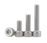 M3 M4 M5 Torx a sei lobi con testa a brugola Bullone in acciaio inossidabile 304 Vite a esagono incassato, 15 pezzi, M4X12