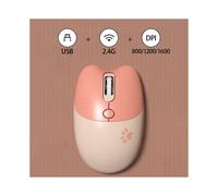 (M3 Milk Tea) Mouse wireless Mofii Cute Cat, ricevitore USB Plug and Play, 3 DPI regolabili, compatibile