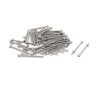 M3 x 45 mm esagonale con bulloni viti zigrinate Set di dadi, confezione 50 pezzi