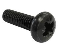 M3 X 4Mm Carbonio Acciaio Nero Zinco Pan Testa Pozidriv Macchina Viti 50 Pack