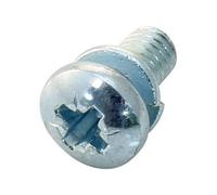 M3 X 6Mm Acciaio BZP Pan Testa Pozidriv Macchina Viti a Molla Rondelle 100 Pack