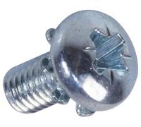 M3 X 6Mm Acciaio BZP Pan Testa Pozidriv Macchina Viti Frappè a Prova Washers 100