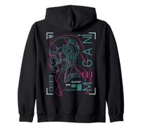 M3GAN Neon X-Ray Profile Felpa con Cappuccio