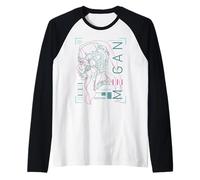 M3GAN Neon X-Ray Profile Maglia con Maniche Raglan