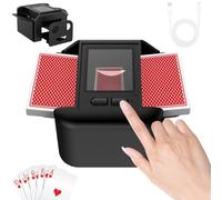 M3L-Shuffler automatico per carte ricaricabile, 2 mazzi, batteria integrata da 2000 mAh, ricarica USB-C, shuffler veloce a basso rumore, portatile Smart Shuffler automatico per UNO Poker Blackjack