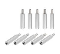 M3x20mm+6mm Maschio-Femmina Hex Nichel Placcato PCB Scheda Madre Argentato 50pz