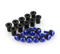 M4 * 16 Parabrezza universale for moto Parabrezza Deflettori vento Kit bulloni Vite in alluminio(Blue)
