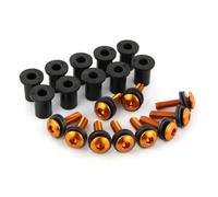 M4 * 16 Parabrezza universale for moto Parabrezza Deflettori vento Kit bulloni Vite in alluminio(Orange)