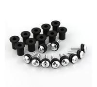 M4 * 16 Parabrezza universale for moto Parabrezza Deflettori vento Kit bulloni Vite in alluminio(Silver)